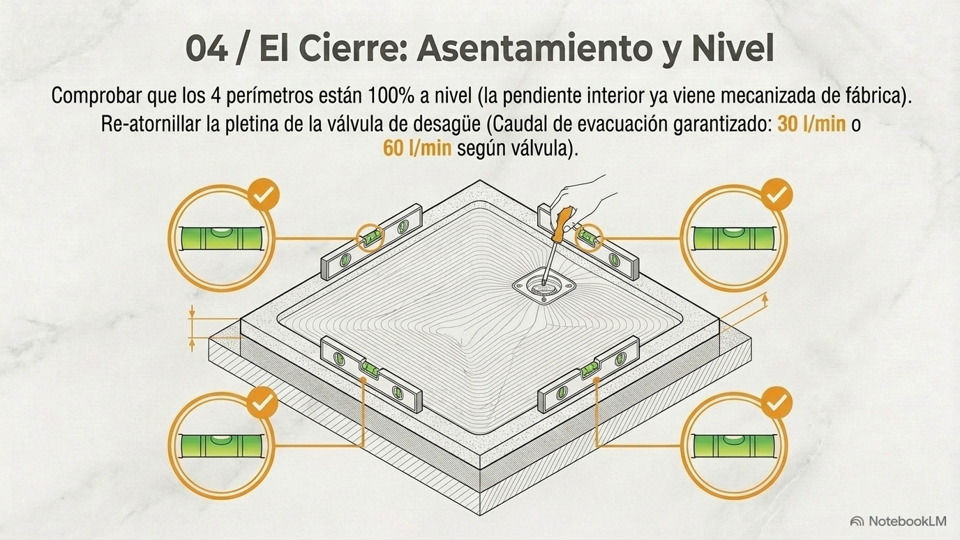 Asentamiento y verificación de nivel