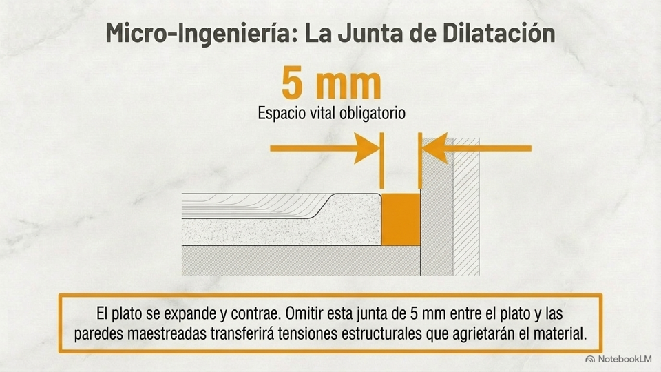 Detalle de la junta de dilatación perimetral