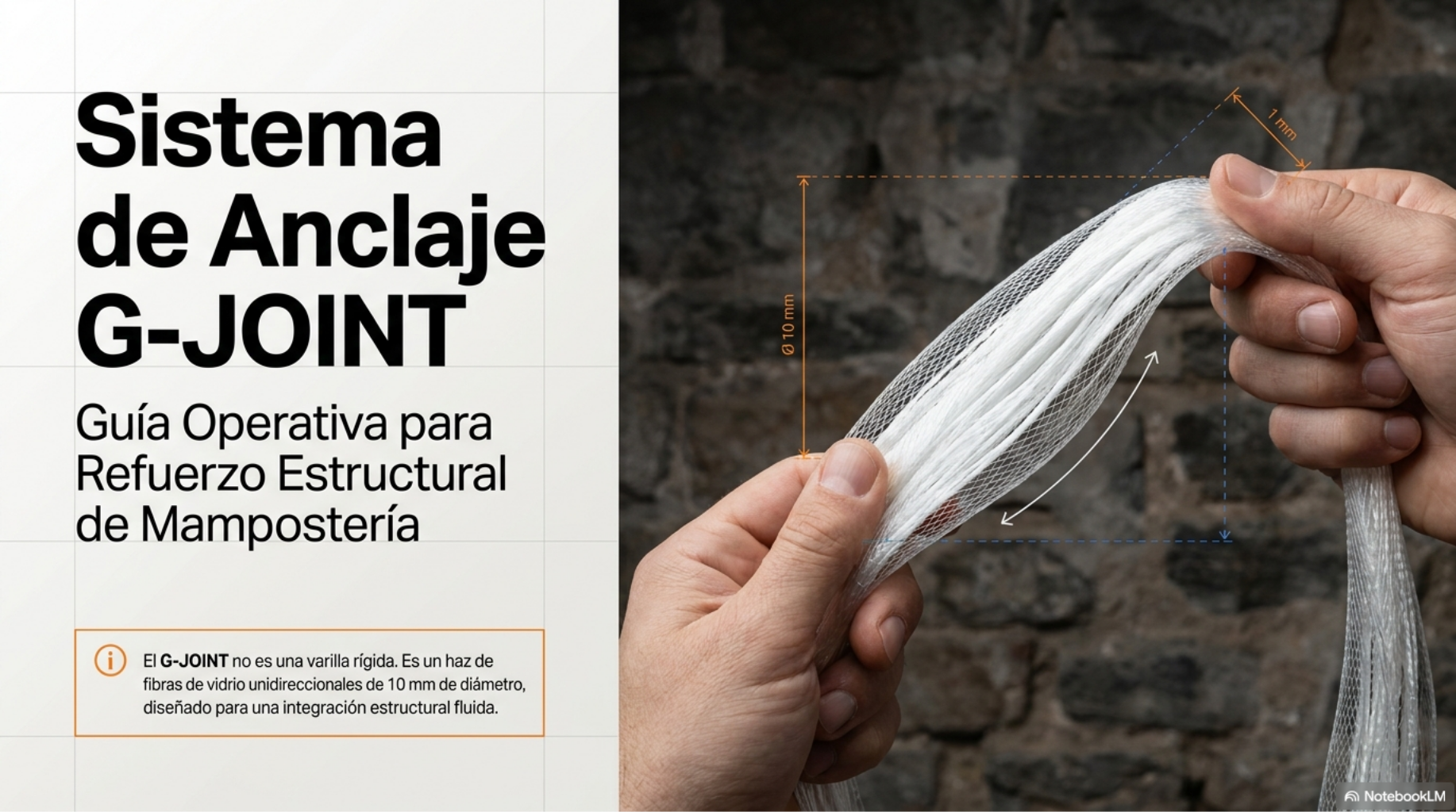 Sistema de anclaje G-JOINT para reforzar y consolidar muros de mampostería