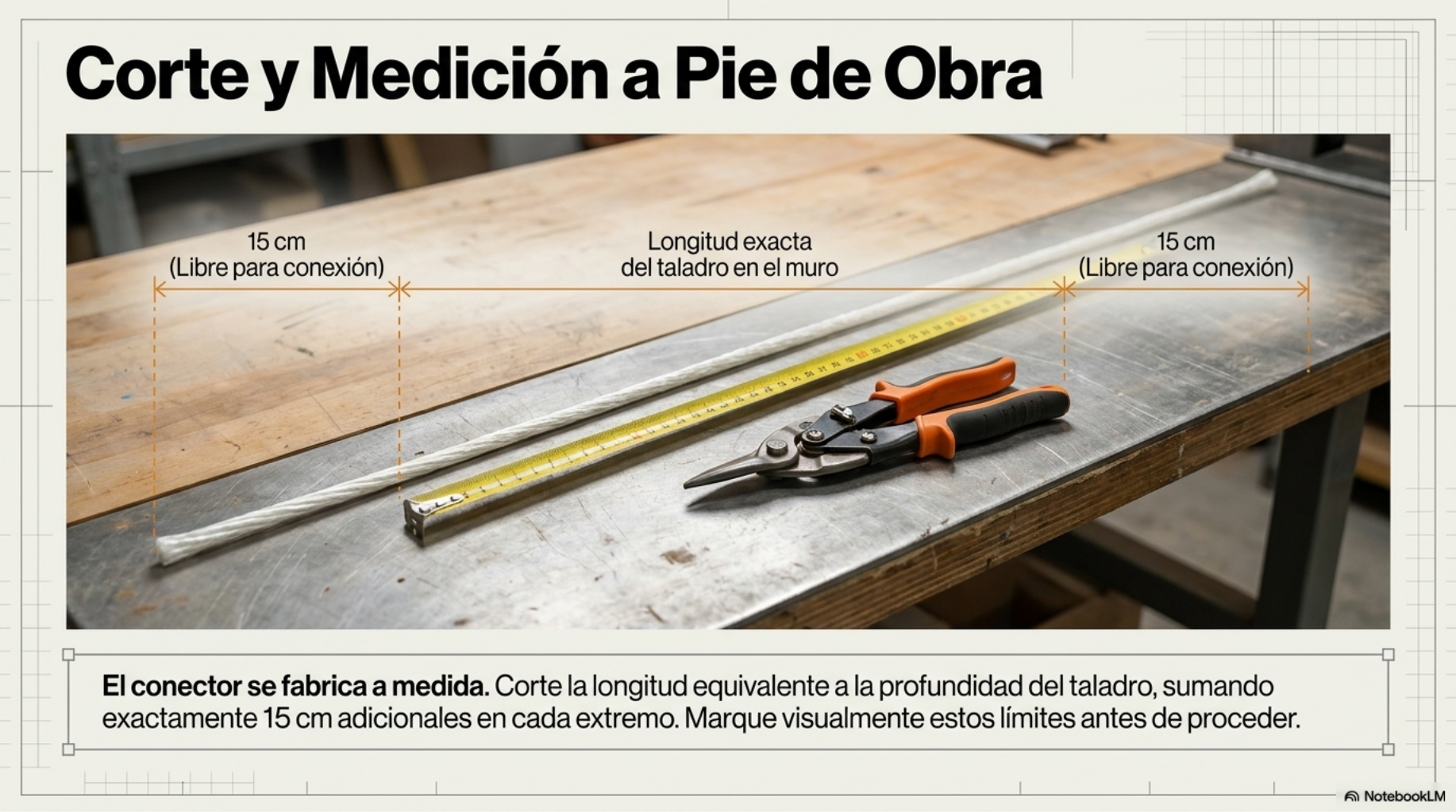 Medición a pie de obra del conector G-JOINT